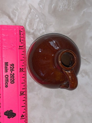 Vintage 1937 Merry Christmas UHL Pottery Mini Jug Made In Huntingburg, IN - Picture 4 of 7