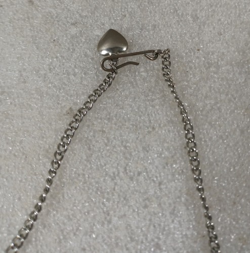 Vintage Prong Set Light Blue Rhinestone Necklace 16" Adjustable Hook Closure  - Picture 5 of 5