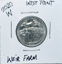 2020 "W" West Point Mint Quarter V75 Weir Farm