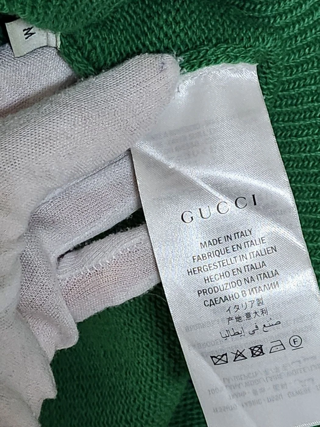 Gucci maglia UFO verde 474695 X5T52 115531963
