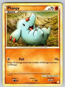 Phanpy 77/123 HeartGold & SoulSilver Common Pokemon Card