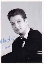 Zestaw autografów: błyszczące zdjęcie portretowe (2005) + list, śpiewak operowy Nikolay Bouchev