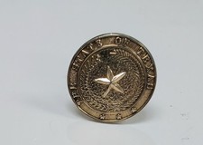 Cufflink State of Texas Seal  Lone Star Gold Tone 0.75