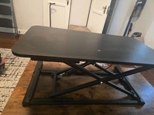 VIVO 32 inch Desk Converter, Height Adjustable Sit to Stand Riser - Black