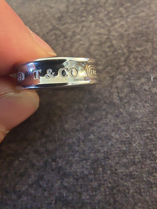  Tiffany & Co. Concave Sterling Silver Ring Size 8