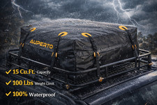 Waterproof Roof Cargo Bag 15cuft 100lb Capacity Carrier Storage Auperto - New Waterproof Roof Cargo Bag 15cuft 100lb Capacity Carrier Storage Auperto - New