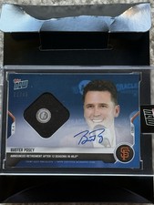 2021 Topps Now Buster Posey Auto 21/49 Retirement Relic Card DS-01B