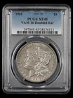 1901 $1 VAM 16 Doubled Ear Hot 50 PCGS XF45