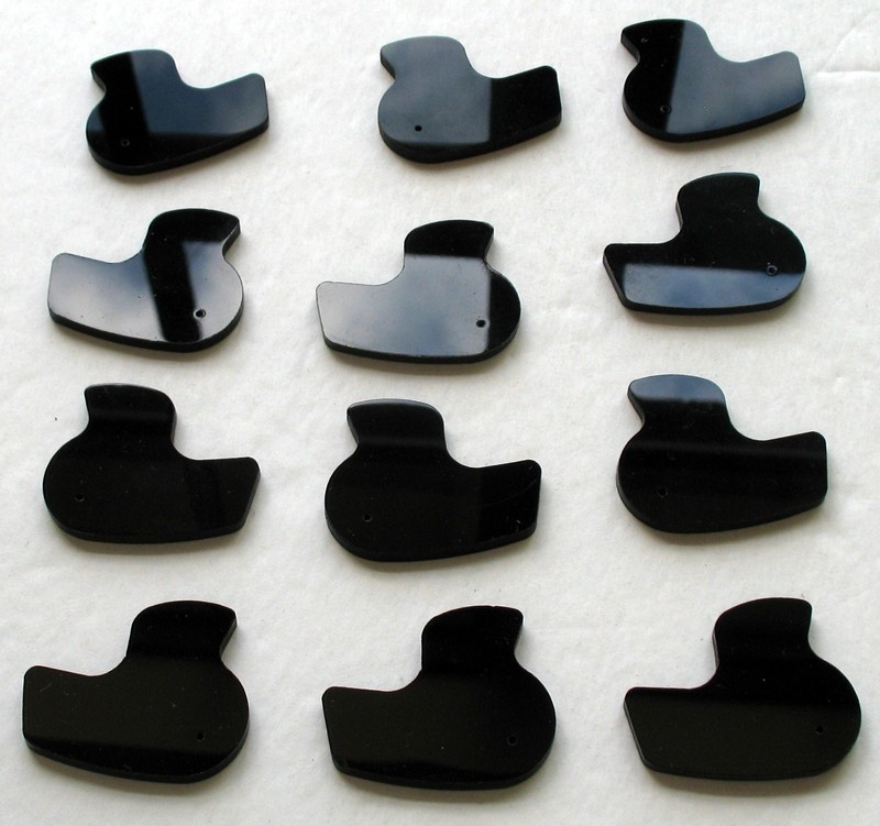 24 Black Laser-Cut Plaskolite Birds 1-5/8" x 1-1/4" x 1/8" Crows Ducks Scarecrow
