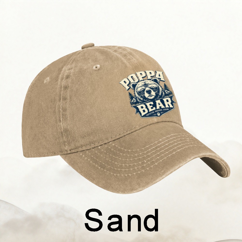 Poppa Bear Baseball Cap Sunglasses Dad Hat Adjustable - Thumbnail 3