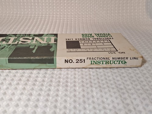 Pannello flanella INSTRUCTO vintage 1967 ausili visivi numero frazionario linea feltro 251 - Foto 8 di 19