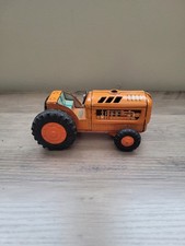 VTG TIN TOY RARE ORANGE GENERIC FRICTION TRACTOR MADE IN JAPAN Collectible