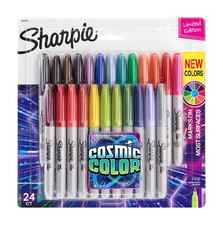 Sharpie Permanent Markers, Fine Point, Cosmic Color, Limited Edition, 24 Coun...