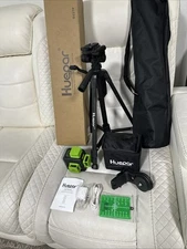 Huepar 3D 360 Cross Line Self leveling Laser Level Green Beam with Tripod B03CG