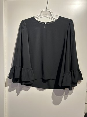  Schwarze festliche Zara Basic Collection Bluse, Größe M