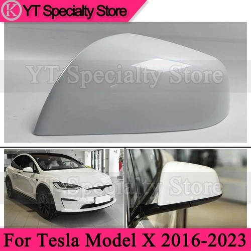 White Left Side Mirror Cap Housing Mirror Cover Cap For Tesla Model X 2016-2023