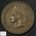 1873 Open 3 Indian Head Copper Cent 1C
