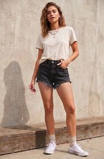 Abercrombie  Fitch "The Mom Short" High Rise Distressed Denim Shorts 4/27