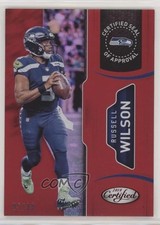2018 Certified Seal of Approval Mirror Red 95/99 Russell Wilson #9 wf4