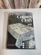 Trio3 Country Cloth Stamped Tablecloth- Embroidery-Wheat 1351--60 x 108"--