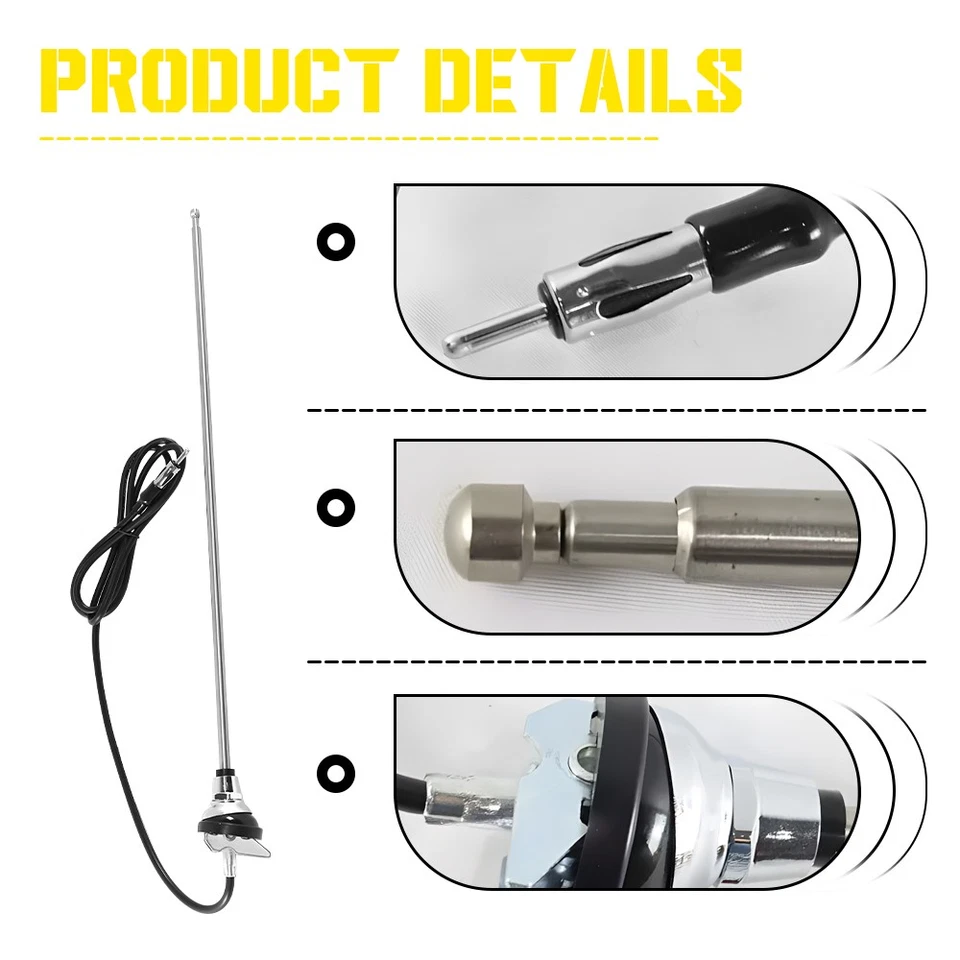 Antena flexible retráctil 50 cm para Dodge Ramcharger Omni Diplomat Challenger Foto 3 de 4