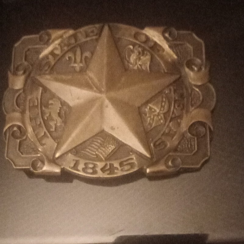 "The State of Texas" Solid Brass Belt Buckle