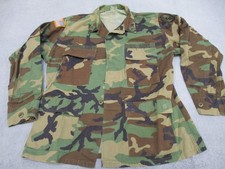 US Army Woodland Camo Hot Weather Combat Shirt Medium-Short BDU Top