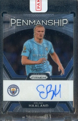 2023-24 Panini Prizm Premier League Soccer Penmanship Erling Haaland AUTO