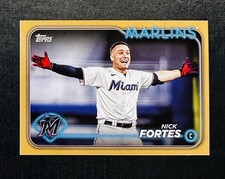 2024 Topps Baseball MLB Nick Fortes Gold #81 SP /2024 Miami Marlins 🔥🔥