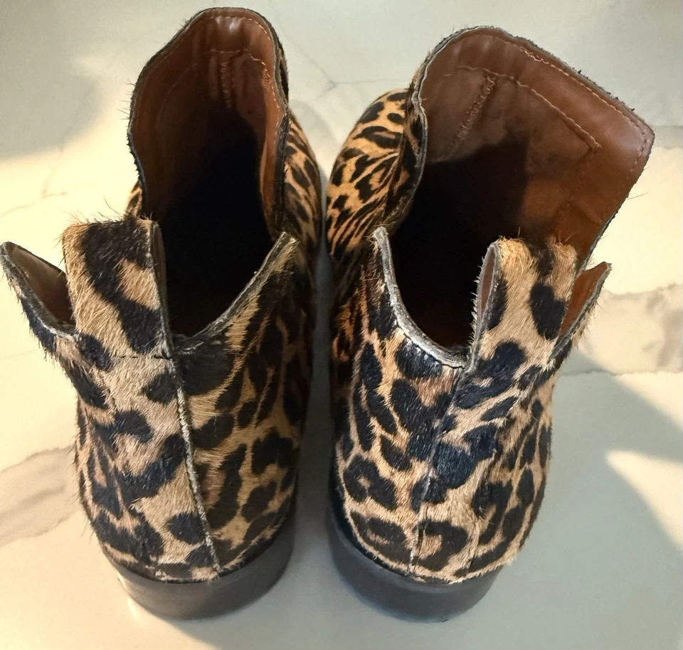 Franco Sarto Women's Domingo Leopard Print Calf Hair Ankle Boots Size 9 - Image 2 of 4