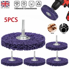 5Pcs 4'' Poly Strip Disc Wheel Paint Rust Removal Clean For Angle Grinder 100mm