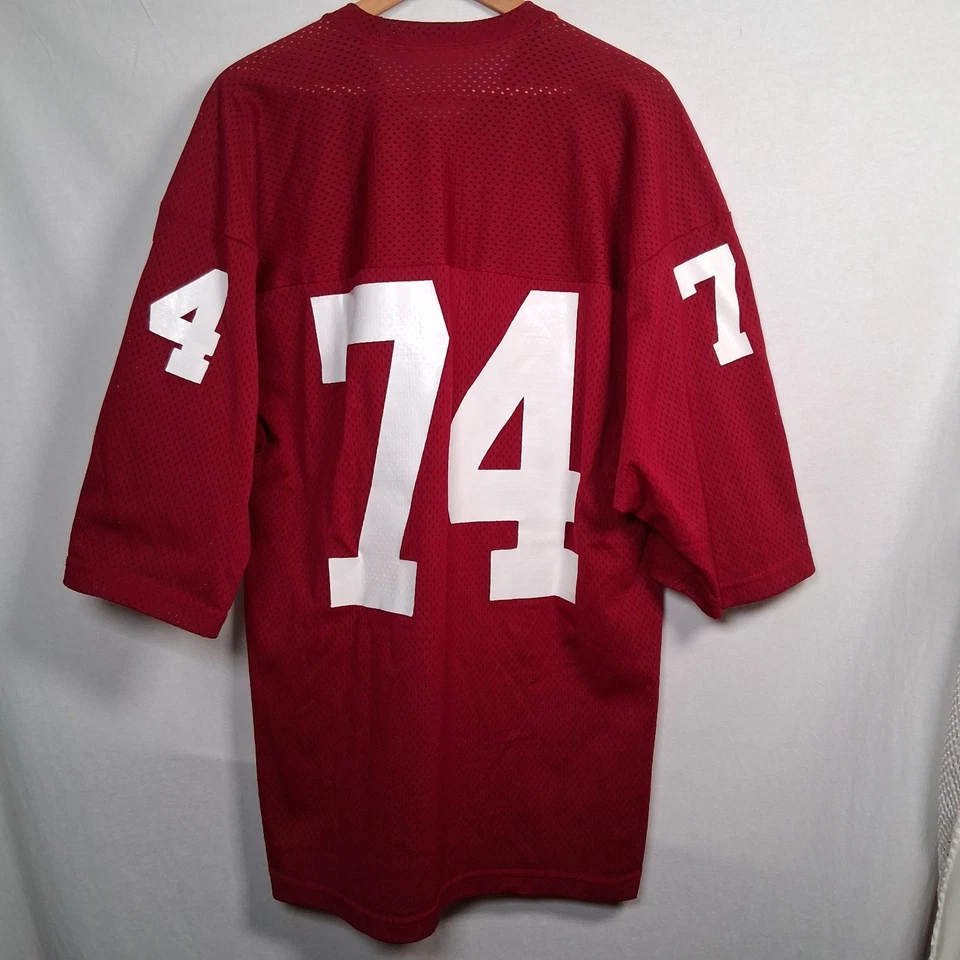 Camiseta deportiva vintage MacGregor tejida en arena para hombre XL malla granate #74 Foto 3 de 4