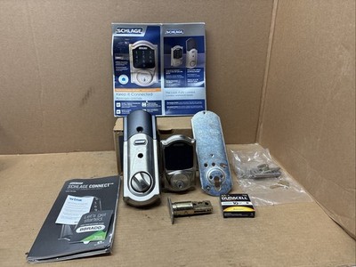 Schlage BE469WK V CAM 619 Touchscreen Deadbolt, Satin Nickel Camelot Trim