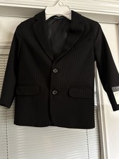 Arrow Boy  s Youth Suit Jacket, Size 5, Black Pinstripe, NEW