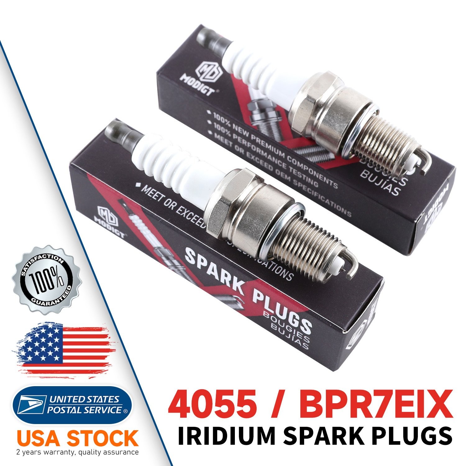 4pcs For NGK 4055 BPR7EIX Iridium  Spark Plugs For Cobra Motorcycle CX65 07-09
