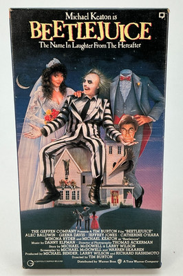 Beetlejuice (VHS Tape 1988) Tim Burton Works Alec Baldwin Geena Davis