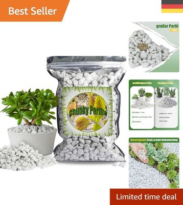 Grobes Perlite 1-2 cm für Pflanzen   2L, Ideal für Drainage und Wurzelwachstum