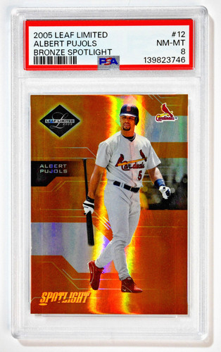 2005 Leaf Limited #12 Albert Pujols Bronze Spotlight /99 PSA 8 NM-MT Cardinals