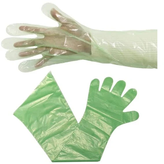 100 Pcs Extra Long Disposable, Field Dressing Gloves for, Gutting Field Dressing