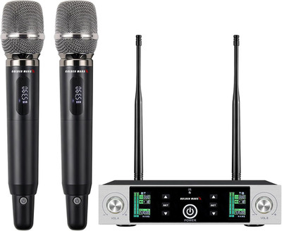 Wireless Microphone System, Upgraded 2.4GHz Rechargeable Professional AI Automat