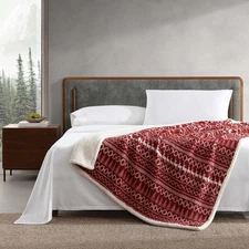 Eddie Bauer - Throw Blanket, Reversible Sherpa Bedding, Warm & Lightweight Home