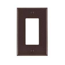 Leviton 1-Gang Decora/GFCI Device Decora Wallplate, Midway Size, Thermoset, D...