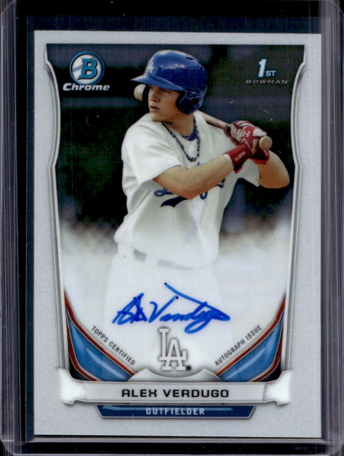 2014 Bowman Draft Alex Verdugo Chrome Auto 1st Prospect #BCA-AV Dodgers