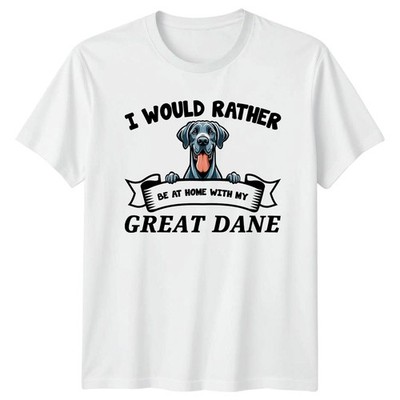 Rather Be At Home T-Shirt Dogge Hundeliebhaber Geburtstag Geschenk für Sie und Ihn