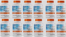 12 pcs - Doctor's Best - Vitamin D3 50 mcg 2000 IU 180 Softgels Exp 2027