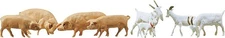 Faller 154008 HO Goats & Pigs Figures (Set of 15)