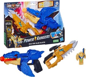Power Rangers Dino Fury F4500 - figure with joints, 15 cm accessories and keys Dino - Ranger gold/gold