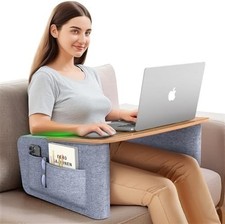 Lap Desk for Adults with Arm Rests,Ergonomic Laptop Pillow Stand for Bed,Couc...