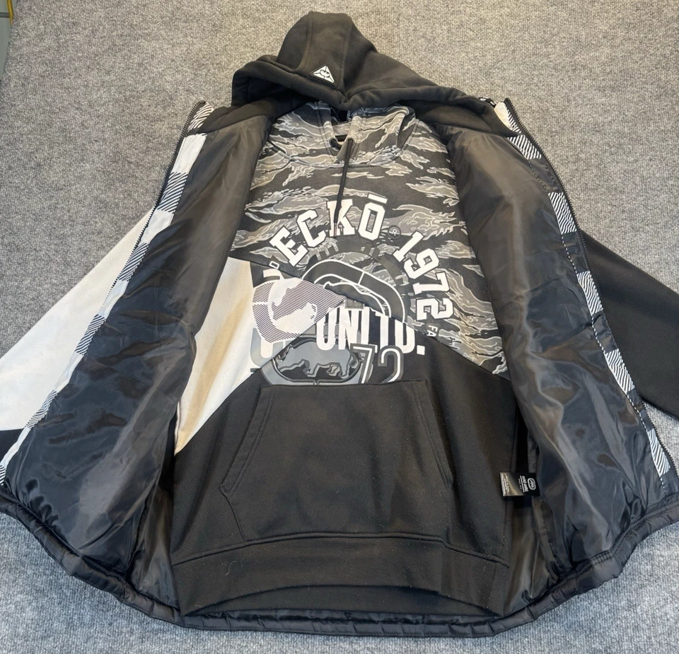 Ecko Unltd Men’s 3-in-1 Hoodie Vest Jacket Lot Size M & L Black Gray - Image 2 of 4