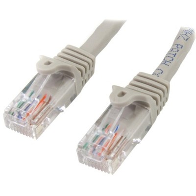 StarTech.com 3 m Gray Cat5e Snagless RJ45 UTP Patch Cable - 3m Patch Cord - Ethe